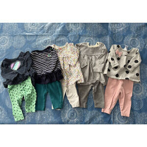 LOT of 10 Pc Baby Girls Clothes #GRL, size 3 mos, Winter/Fall Outfits
